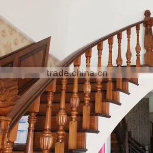 Red Oak Handrail Teak Wooden Stair Part thumbnail-4
