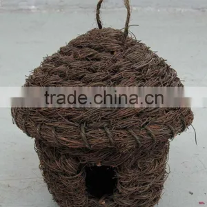 Rattan Garden Bird House thumbnail-1
