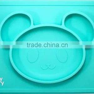 Custom Food Grade Baby Snack Mat Silicone Placemat Plate thumbnail-3