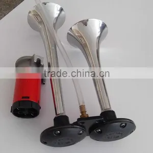 New 12/24v 135db Super Loud Chrome Triple Trumpet Air Horn Boat Bus Truck Lorry Train Motorcycle thumbnail-4