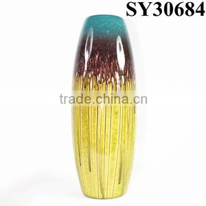 Home Decorative Yellow Large Cheap Ceramic Flower Vase thumbnail-2