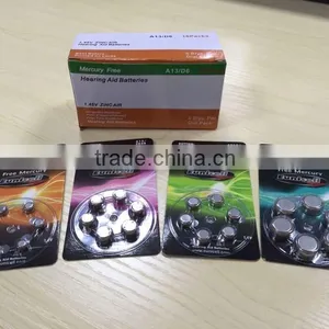 Free Mercury A10 / A13 / A312 / A675 Hearing Aid Battery Mercury Free Batteries thumbnail-3