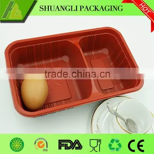 High Quality Biodegradable Black Plastic Container for Takeaway Food 500ml thumbnail-1