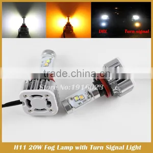 High Power H11 LED Fog Daytime Light Lamp With Amber Turn Signal Light DRL thumbnail-2