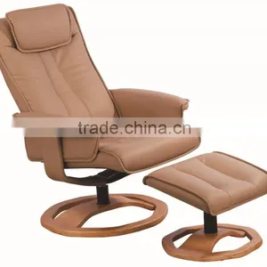 First Touch Leather Recliner Sofa For Living Room With Ottoman thumbnail-1