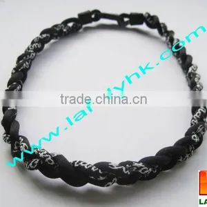 Triple Braided Silicone Titanium Pain Relief Sports Handmade Necklace thumbnail-6
