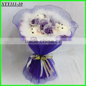2013 Hot Sale Purple Plush Bear Bouquets thumbnail-1