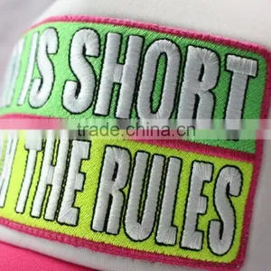 Top Popular Four Color Neon Trucker Cap With Embroidery and Applique thumbnail-6