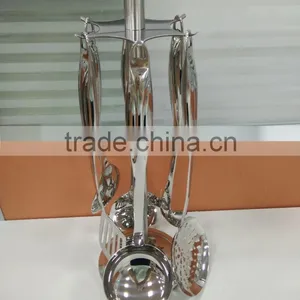 New Stainless Steel Kitchen Utensil Set Kitchen Utensils Tools Accessories With Stand thumbnail-4