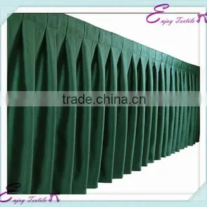 YHK#10 Pleats Table Skirt - Polyester Banquet Wedding Wholesale Chair Cover Sash Table Cloth Skirt Linen thumbnail-1