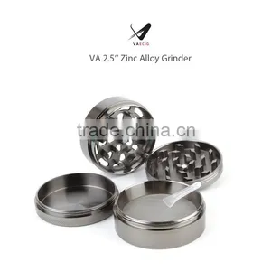Factory Wholesale Sharp Teeth Strong Zinc Alloy Grinder Weed ,63mm 4 Layer Mini Black Tobacco Herb Grinder thumbnail-1