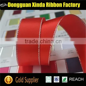 Sliver or Gold Wholesale Custom Satin Ribbon Wired thumbnail-2