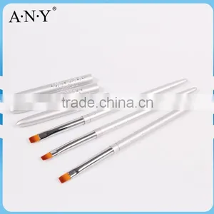 ANY Nail Art Crystal UV Gel Builder Using Metal Handle Flat Nail Brush UV Gel Beauty thumbnail-1