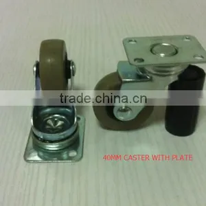 125mm Heavy Duty Swivel Caster Industrial Casters Rubber Trolley Wheels Made in China thumbnail-3
