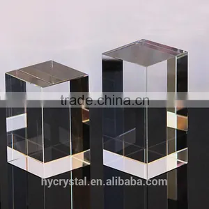 China Cheap Clear 3d Laser Engraved Crystal Glass Block Wholesale thumbnail-3