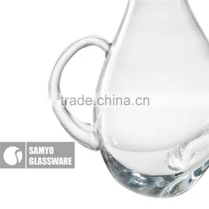 Samyo Clear Slant Cheap Mouth Blown Glass Decanters With Handle thumbnail-3