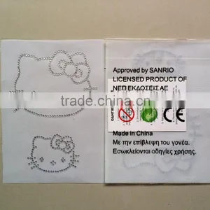 Factory Direct High Quality Environmental Crystal Lovely Cat Rhinestone Transfer Rhinestone Motif thumbnail-3