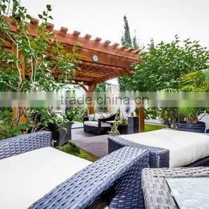 Recycled Backyard Outside Hollow Composite Wood Decking Wpc Decking Retractable Pergola thumbnail-2