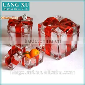 LXHY-JB001 Manufacturers China Red Butterfly Ribbon Design Glass Crystal Jewelry Box Quality Choice thumbnail-1