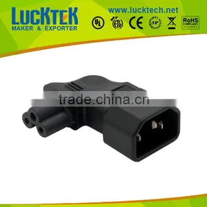 IEC 320 C14 Male to C5 Micky Vertical Left Angle Power Inverter thumbnail-1
