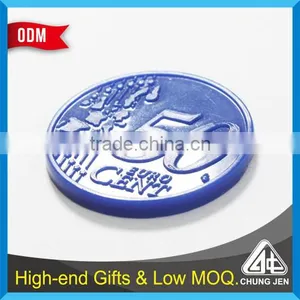Customized Cheap Plastic / Metal 1 Euro Supermarket Trolley Coin Token thumbnail-4