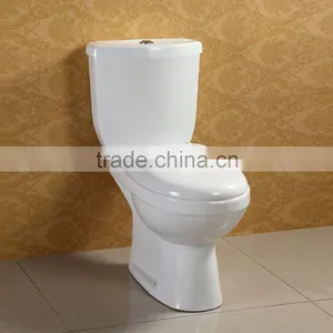 Ceramic Floor Standing White Glazed Modern Two Piece Toilet thumbnail-2