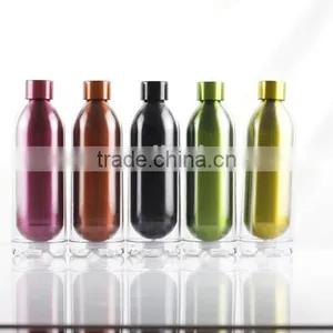 24oz Double-wall Sports Bottle Stainless Steel Liner Plastic Outer thumbnail-1