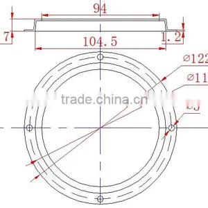 100mm High Bay Light Optical Lens , 150 Degree Beam Angle Glass Lens thumbnail-4