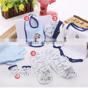 China Baby Clothing 8PCS Set Gift Box Romper Pants Hat Bib Towel thumbnail-3
