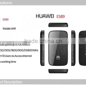 Wholesale Original Unlock LTE FDD 100Mbps Huawei Wireless 4G LTE Router E589 Pocket WiFi Hotspot on 2015 thumbnail-1
