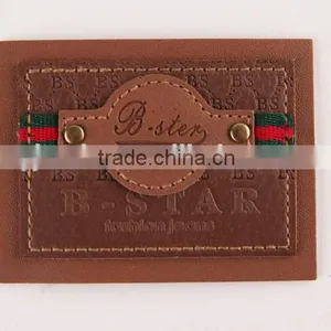 Custom Design New Arrival pu Label/leather Label for Garment / Jeans thumbnail-2