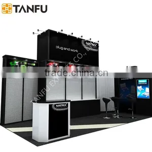 20' Tradeshow Booth With Shelves on Backwall thumbnail-1
