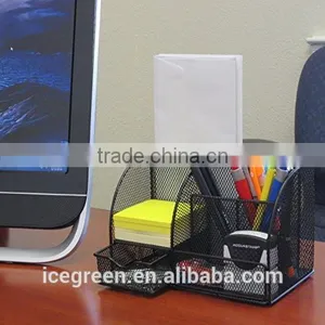 Multipurpose Metal Mesh Compartment Office Supply Caddy thumbnail-2
