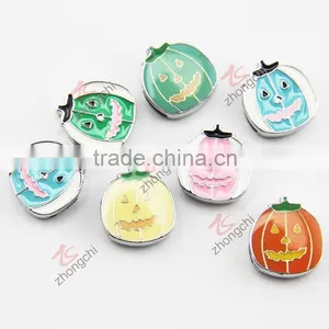 Metal Enameled Pumpkin Epoxy Charm (JP08) thumbnail-1