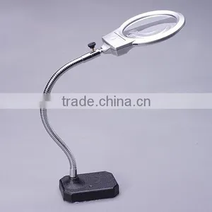 Portable 2X LED Goose Neck 20X Stand Floor Stand Magnifier Lamp Vertical thumbnail-2