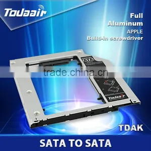 Small Remote Control Case SATA to SATA 2nd HDD HD HARD DRIVE Caddy for Macbook CD/DVD-ROM Bay Caddy With Screwdriver thumbnail-1