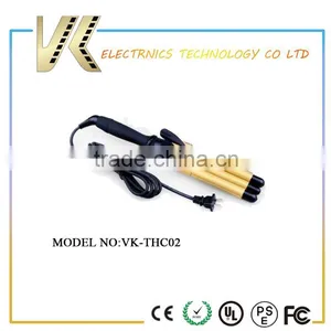 Iron Technology Magic Triple Barrels Rotating Hair Curler thumbnail-1