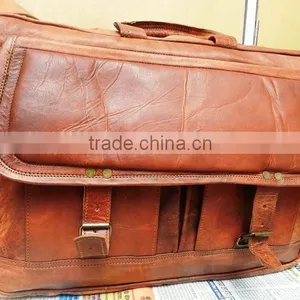Real Goat Leather Vintage Style Weekend Bags/leather Travel Bags/luggage Bags thumbnail-2