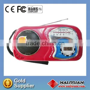 Hot Sales AM FM 2 Band Radio With Clock for Promotion thumbnail-1