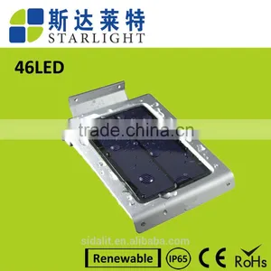 46 Led Aluminum Pad Ip65 450LM PIR Sensor + Light Control+weak Light Motion Sensor Solar Led Light thumbnail-1