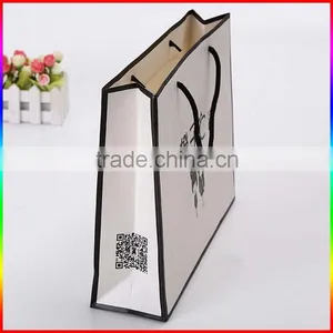 High Quality White Paper Bag for Clothes With Black Printing thumbnail-2