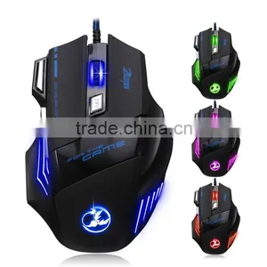 Zelotes 5500 DPI 7 Button LED Optical USB Wired Gaming Mouse for Pro Gamer thumbnail-1