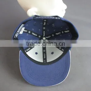Custom High Quality 6- Panel Snapback Hat With PU Badge thumbnail-6