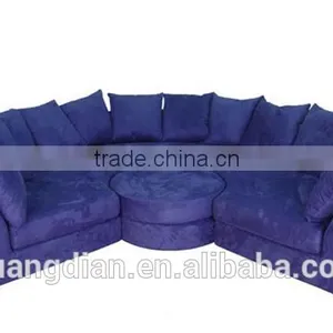 Custom Made Circular Sofa Design Modern Purple Fabric Sectional Sofa thumbnail-1