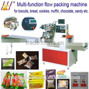 Multifunction Horizontal Flow Food Packaging Machinery for Biscuits, Bread, Muffin, Cookies, Cracker Etc. thumbnail-1
