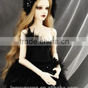Hot Selling Synthetic Long Dark Blonde Loose Wavy Bjd Doll Wig thumbnail-3