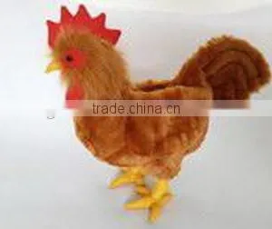 High Quality Factory Wholesale Realistic Plush Standing Brown Cock Soft Toy Stuffed Animal Toy Standing Brown Cock Plush Toys thumbnail-1