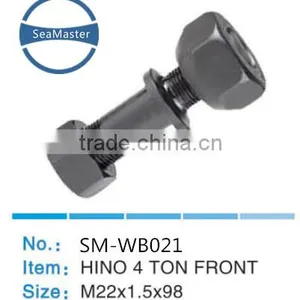 High Strenth Alloy Wheel Bolt With Nut M20*1.5*98mm for Trucks and Autos thumbnail-1