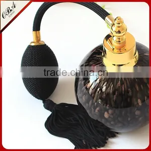 OUBOAO Handmade Luxury Airbag Glass Black Perfume Bottle , Screw Cap Repeatable Use Empty Perfume Bottle thumbnail-4