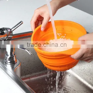 Travel Camping Household Silicone Collapsible Strainer thumbnail-6